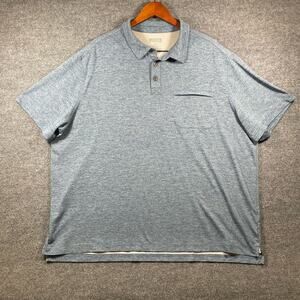 Duluth Trading Co. Polo Shirt Men's 2XL Blue Zip Pocket Casual Breathable